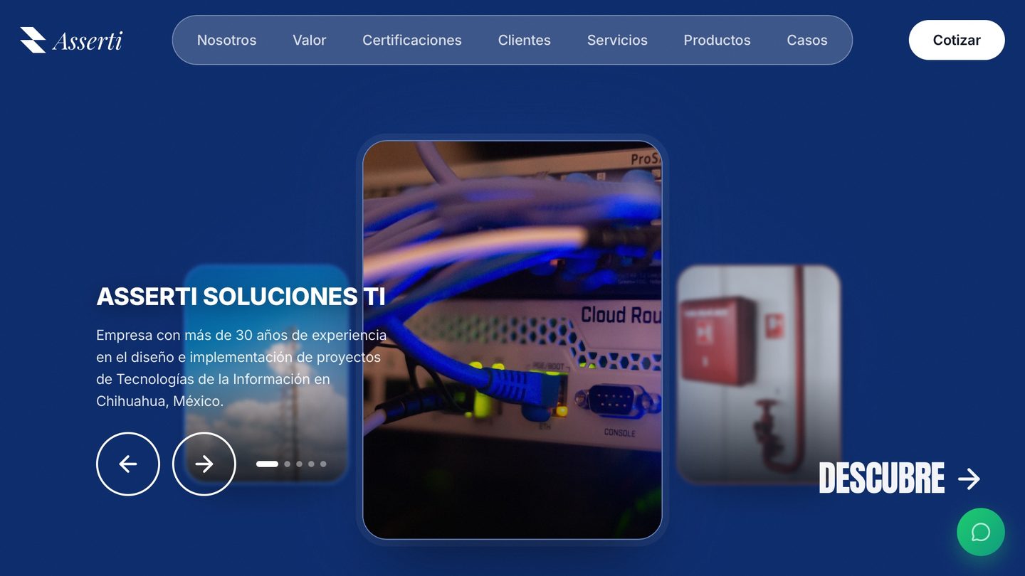 Sitio web de Asserti desarrollado por ADM